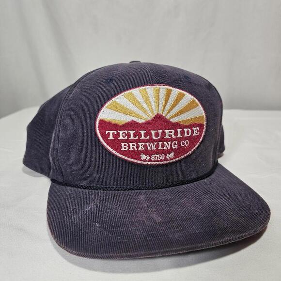 Courdroy Telluride Brewing CO Hat. Blue Beer Colorado Gear Brewery - Picture 1 of 8